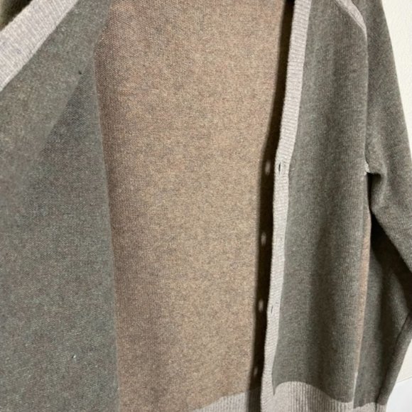 Brooks Brothers | Merino Wool Two Tone Cardigan Sweater - Picture 7 of 9